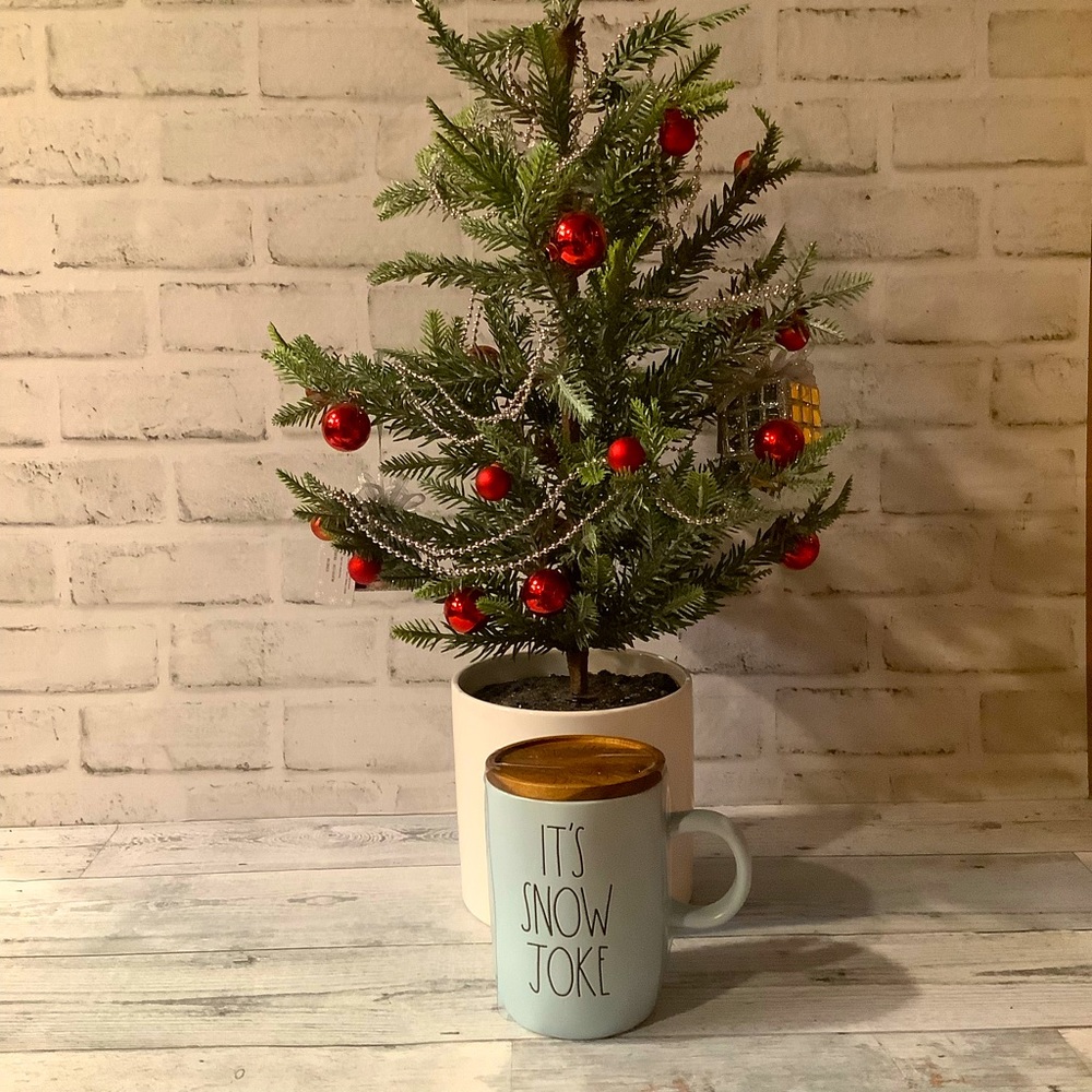 Rae Dunn It’s Snow Joke Mug With Wood Lid